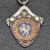 1899 British Antique Pure Silver (925 Silver) Double Albert Chain 57g Medal Fob